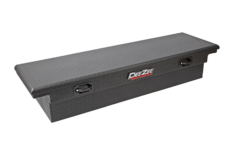DZ10170LTB – DEE ZEE Tool Box, Crossover Low Profile Single Lid Diamond Tread Black Textured Powder Coated Aluminum 2...